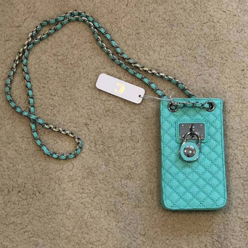 sea foam green phone case/bag